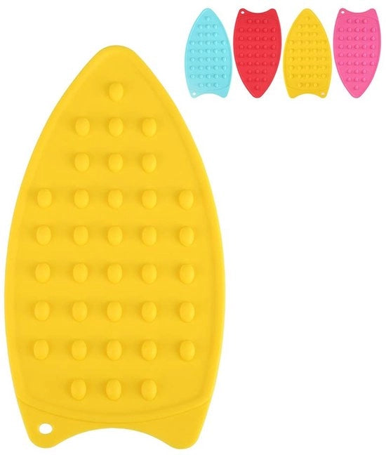 Strijkonderlegger termoresistente - mat di silicona antiscivolo - mat di protezione isolante per tavolo - dimensioni 27x14cm - gamma di temperatura - peso ridotto 68g - strofinaccio per stiratura