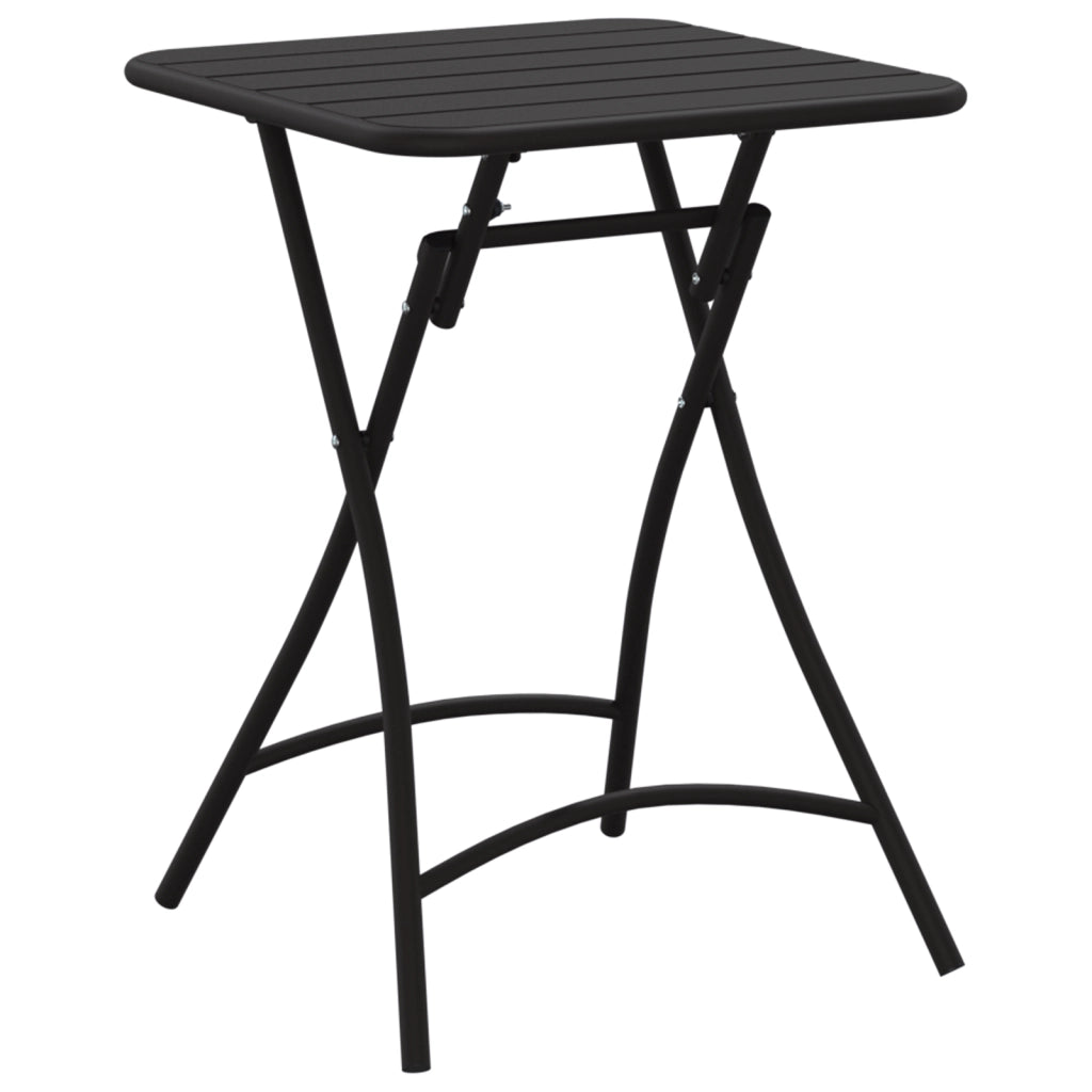 Tavolo da giardino pieghevole  - Antracite - 55x55x73 cm - Acciaio