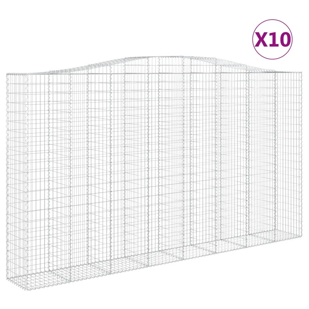 Cesti Gabbioni ad Arco 10 pz 400x50x220/240 cm Ferro Zincatocod mxl 123961