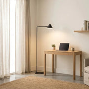 Lampada da terra LED Candela con base in marmo nero opaco | Duzzle