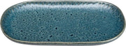 Scaletta da Servire in Ceramica - Piatto Angoloso per Aperitivi Snack e Formaggio - 22x12 cm - Resistente al Microonde - Resistente al Lavastoviglie - Blu