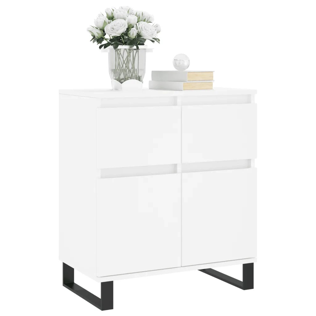 Credenza-Buffet-Armadio da cucina Bianca 60x35x70 cm in Legno Multistrato 170743