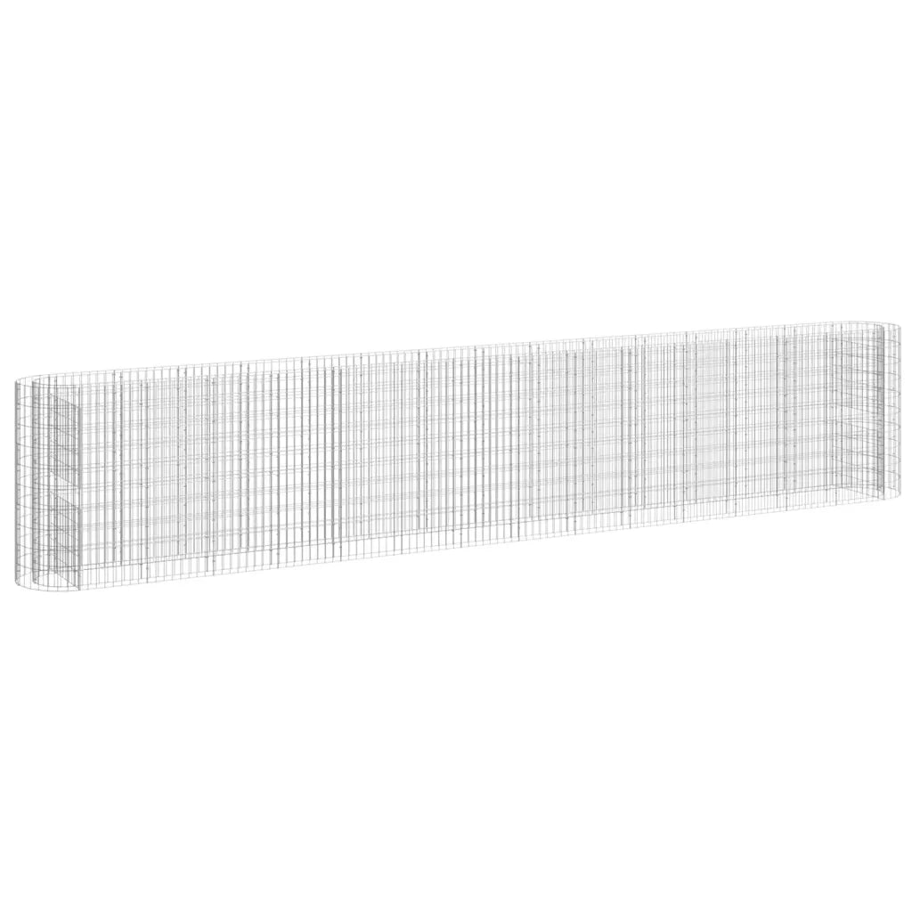 Gabbione con Letto Rialzato in Acciaio Zincato 540x50x100 cm 152038