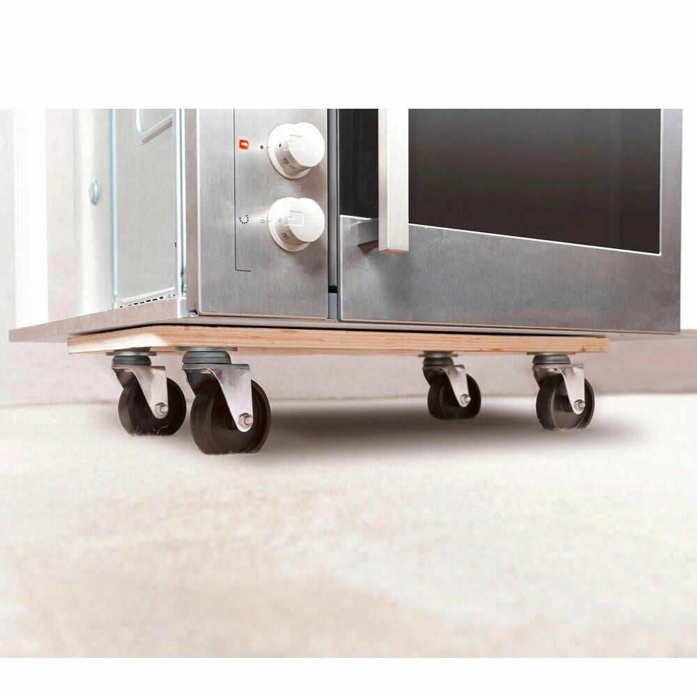 Carrello Pedana con Ruote Sposta Carichi Mobili in Legno Carico Max 150 kg