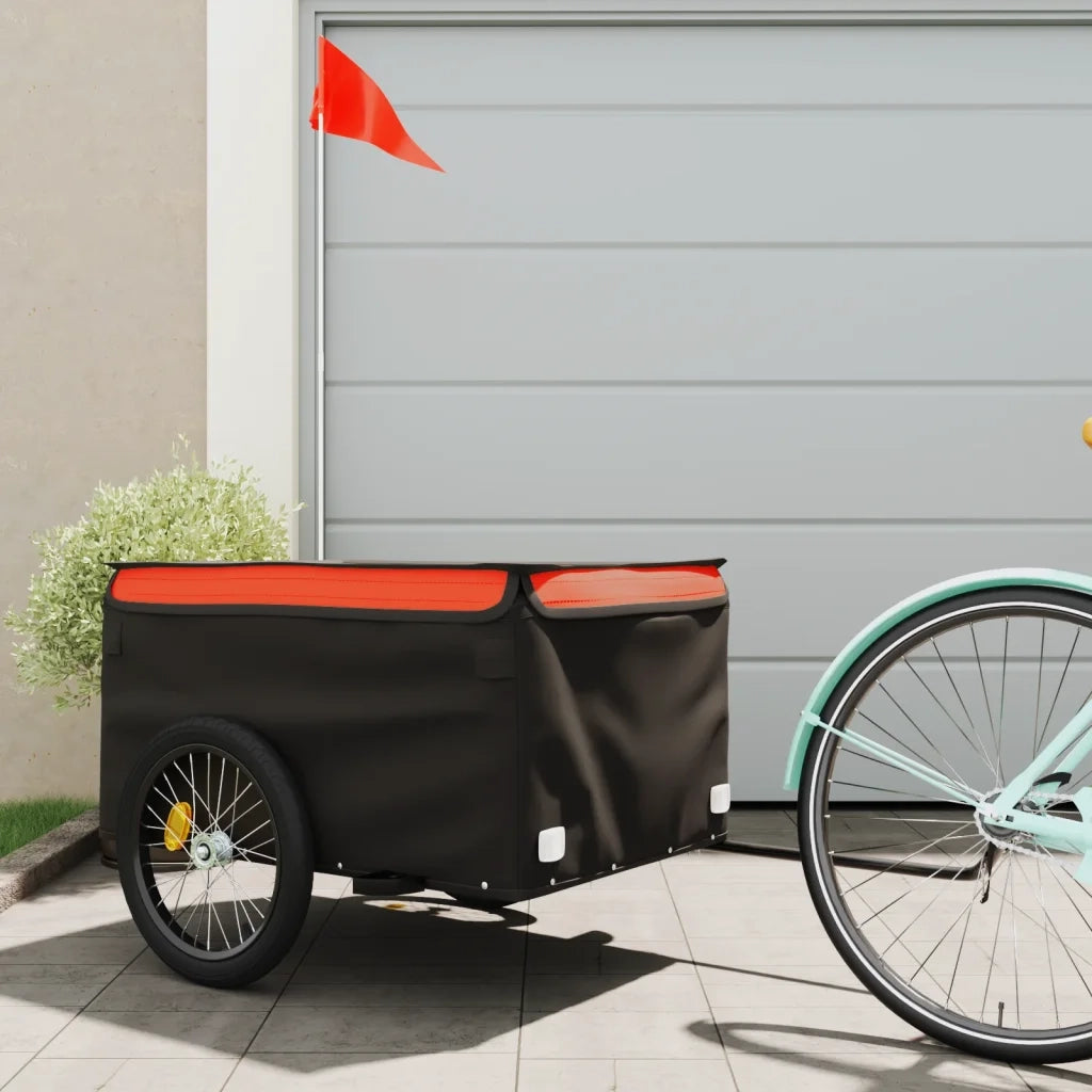 Rimorchio da Bici Nero e Arancione 45 kg in Ferro CFW3195891