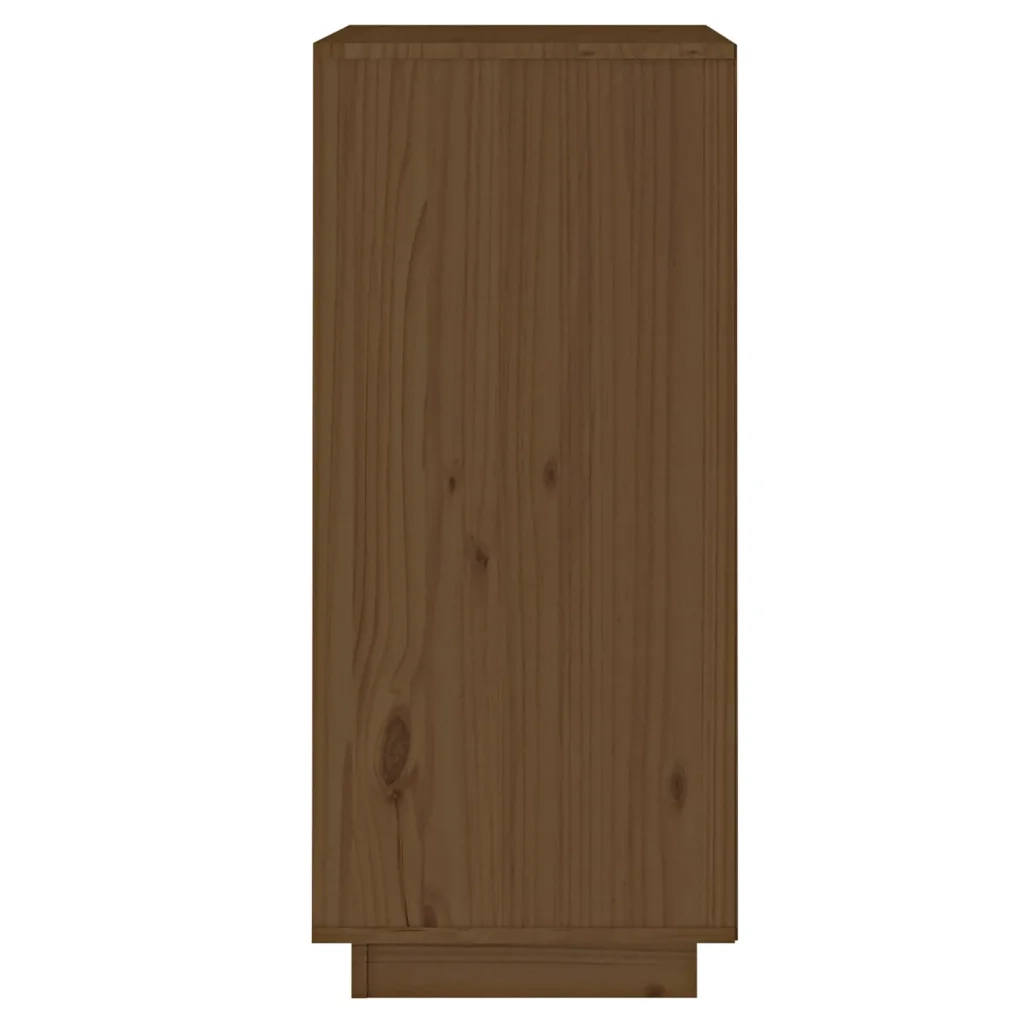 Credenza Marrone Ambrato 38x35x80 cm in Legno Massello di Pino 814347
