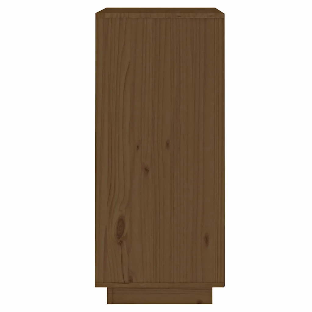 Credenza Marrone Ambrato 38x35x80 cm in Legno Massello di Pino 814347