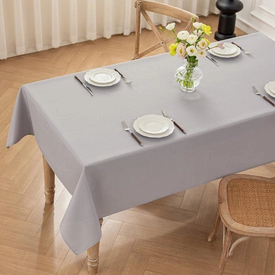 Tavolino Copri Tavolo in Poliestere, 140x240cm, Copri Tavolo Poliestere con Effetto Lotus, Impermeabile all'Acqua, Resistente ai Graffi, Ideale per la Casa, Matrimoni, Feste