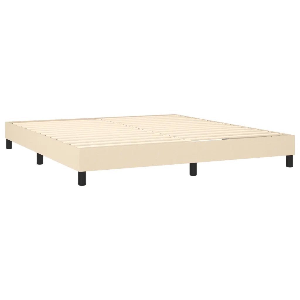 Giroletto a Molle con Materasso Crema 180x200 cm in Tessuto 3140238
