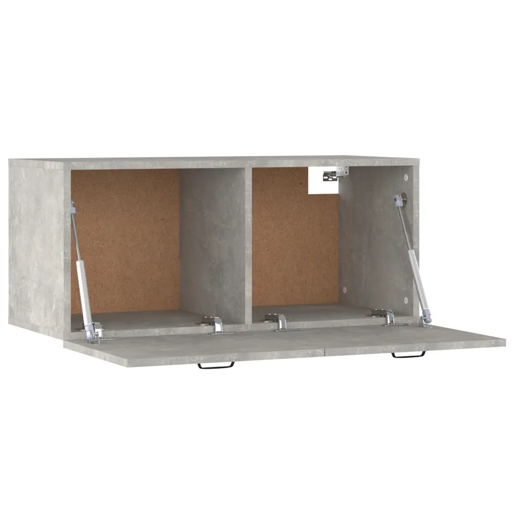 Mobile a Parete Grigio Cemento 80x36,5x35 cm Legno Multistrato 812937