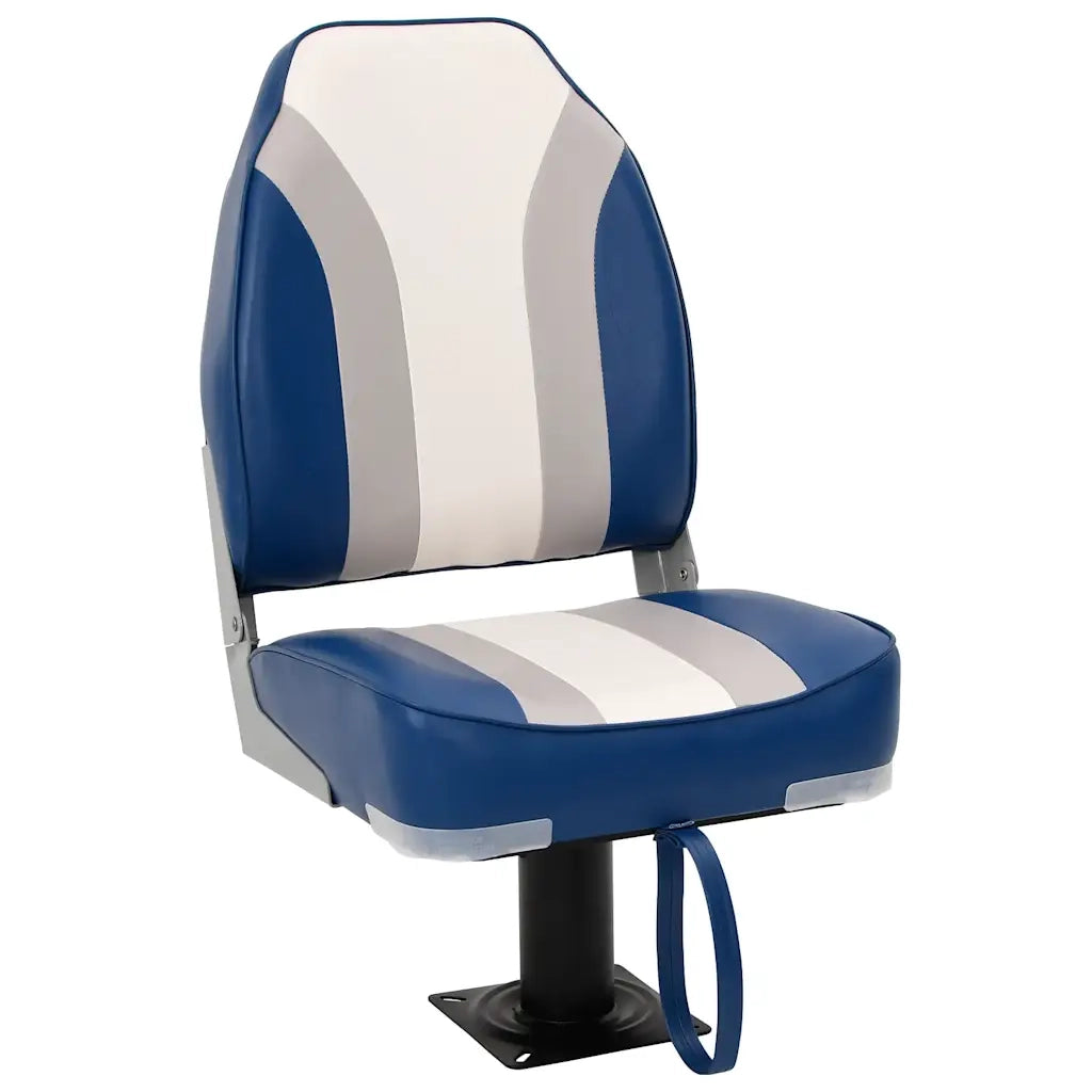 Set Sedile da Barca Pieghevole 4 pz con Schienale Alto