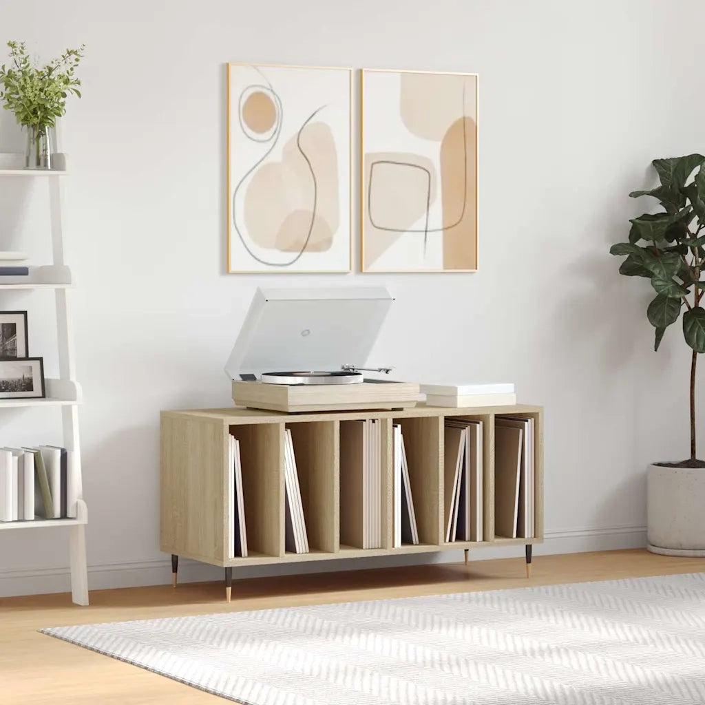 Mobile Porta Dischi Rovere Sonoma 100x38x48cm Legno Multistrato CFW5407288