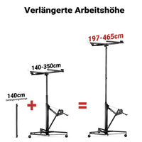 Estensione 140 cm per solleva pannelli XL Per pannelli in cartongesso Alzalastre