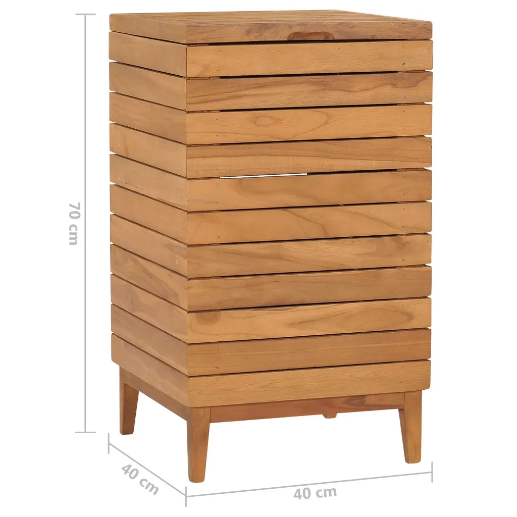 Cesto Portabiancheria 40x40x70 cm in Massello di Teak 289076