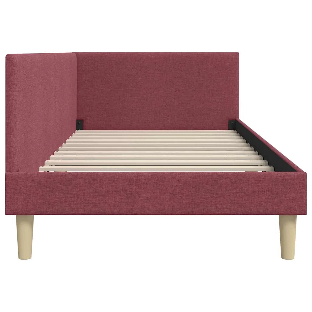 Cornice del letto ad angolo Rosso Vino 90 cm x 200 cm 42016192