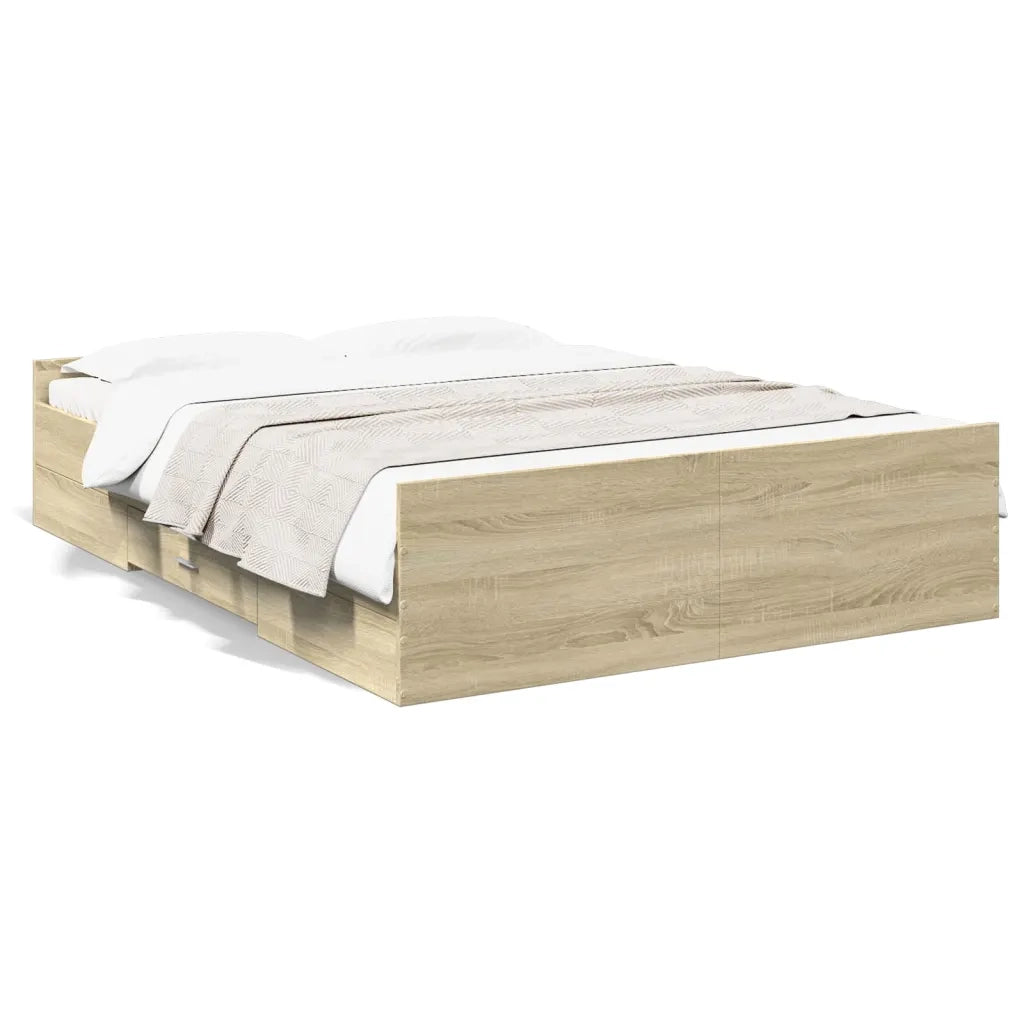 Giroletto Cassetti Rovere Sonoma 120x190 cm Legno Multistrato 3280323