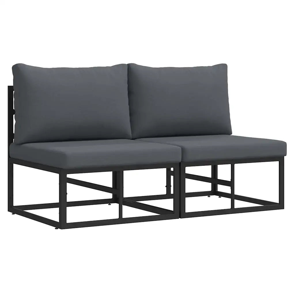 Mobili da Esterno 2 Pezzo Nero e antracite 70 x 71,5 x 71 cm CFW5957113