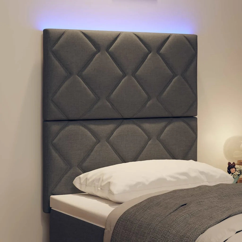 Testiera LED Grigio 80 cm Tessuto 3338476