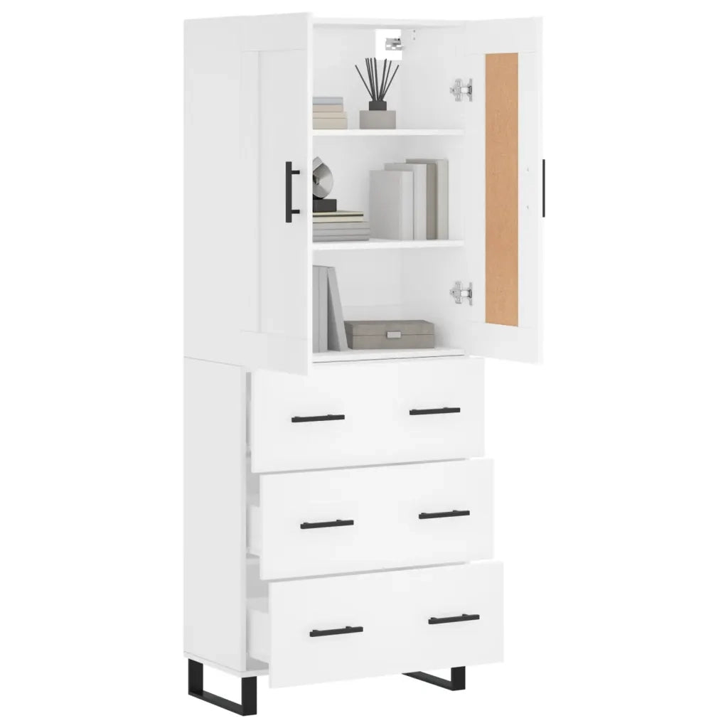 Credenza Bianca 69,5x34x180 cm in Legno Multistrato 3199769