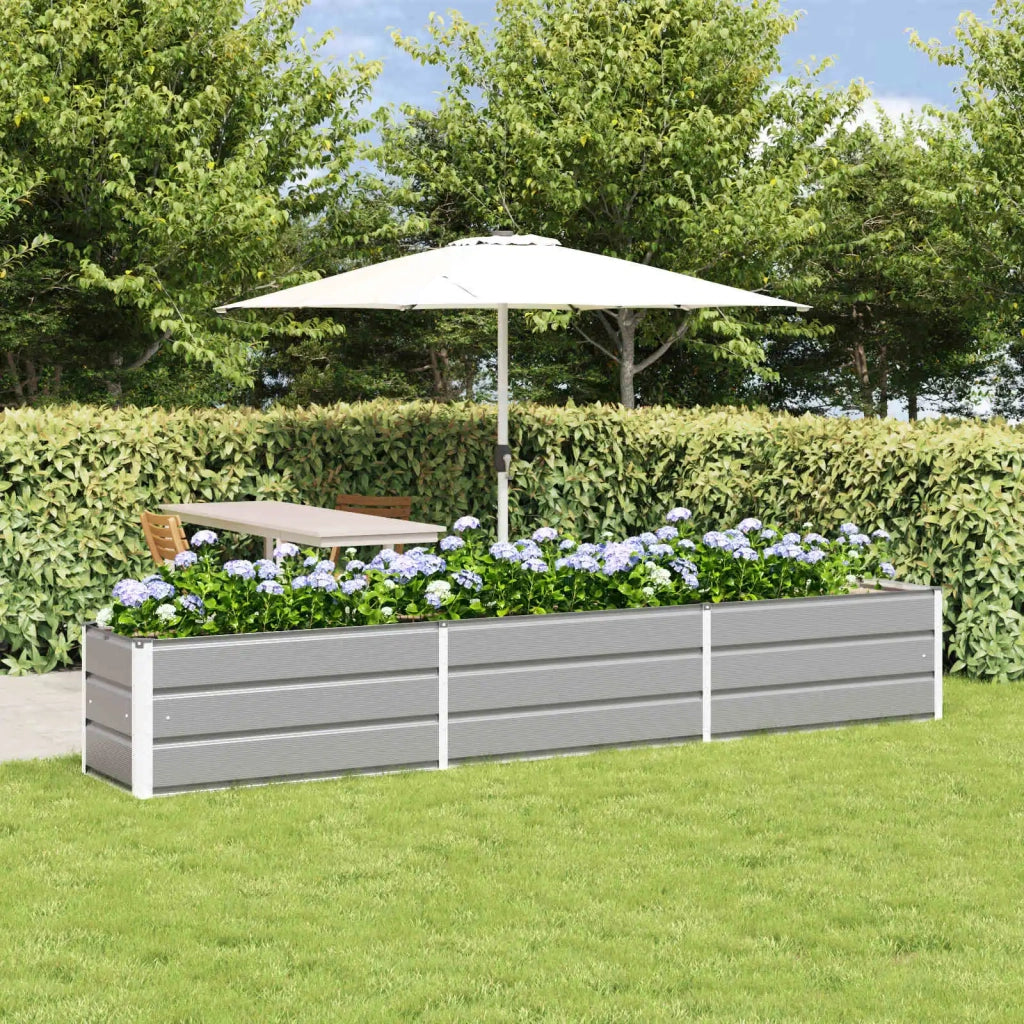 Fioriera Grigio chiaro 290 x 50 x 45 cm Acciaio zincato 42018154