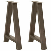 Gambe per tavolo da pranzo a forma di A 2 pz 50x(72-73) cm in acciaio