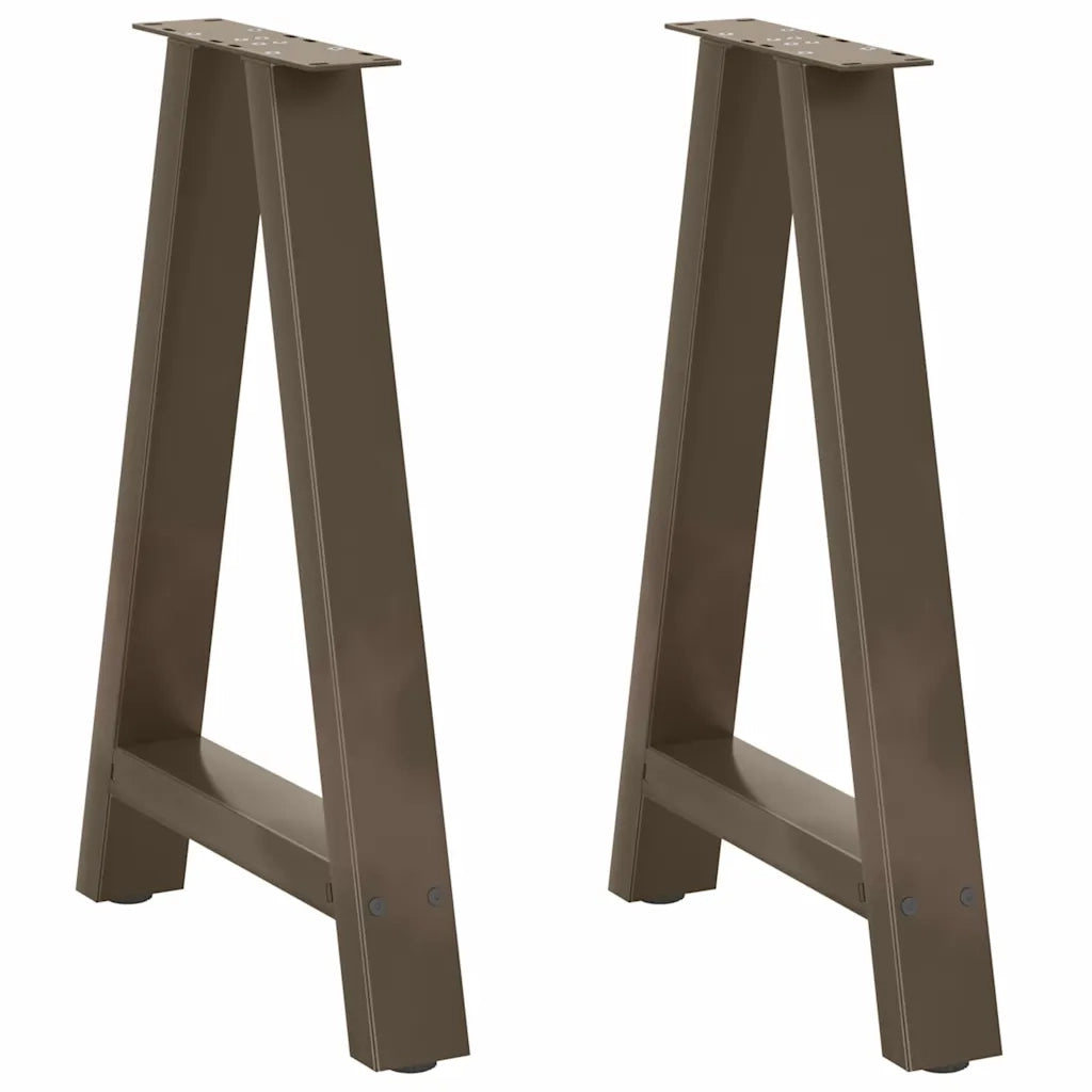 Gambe per tavolo da pranzo a forma di A 2 pz 50x(72-73) cm in acciaio