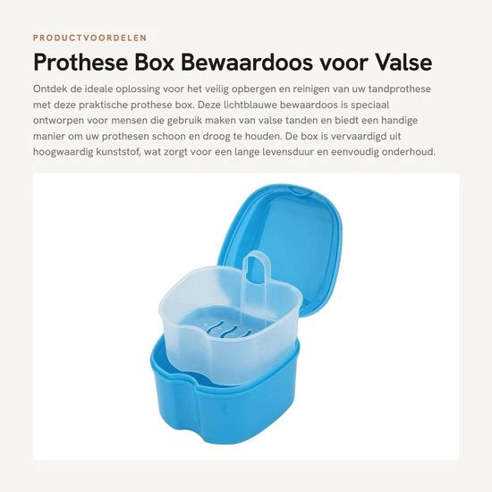 Protese da Box con Luce Blu - Cassetto di Protezione con Filtro a Sospensione - Sostituto di Denti Portatile - Materiale di Alta Qualità in Plastica - Facile da Pulire - Chiusura Robusta