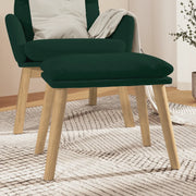 Poggiapiedi Verde Scuro 45x29,5x35 cm in Velluto 341437