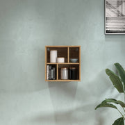 WHOUS Pensile a giorno Chronos con 4 vani rovere 50x35x50 cm