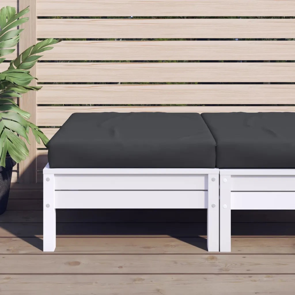 Cuscino per Pallet Nero 60x60x6 cm in Tessuto