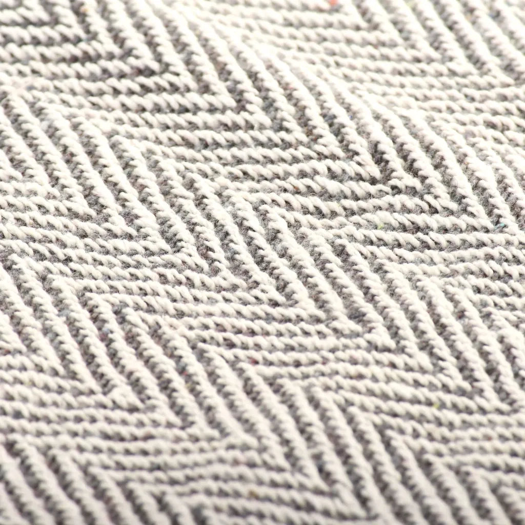 Copriletto in Cotone a Spina di Pesce 220x250 cm Grigio 245320