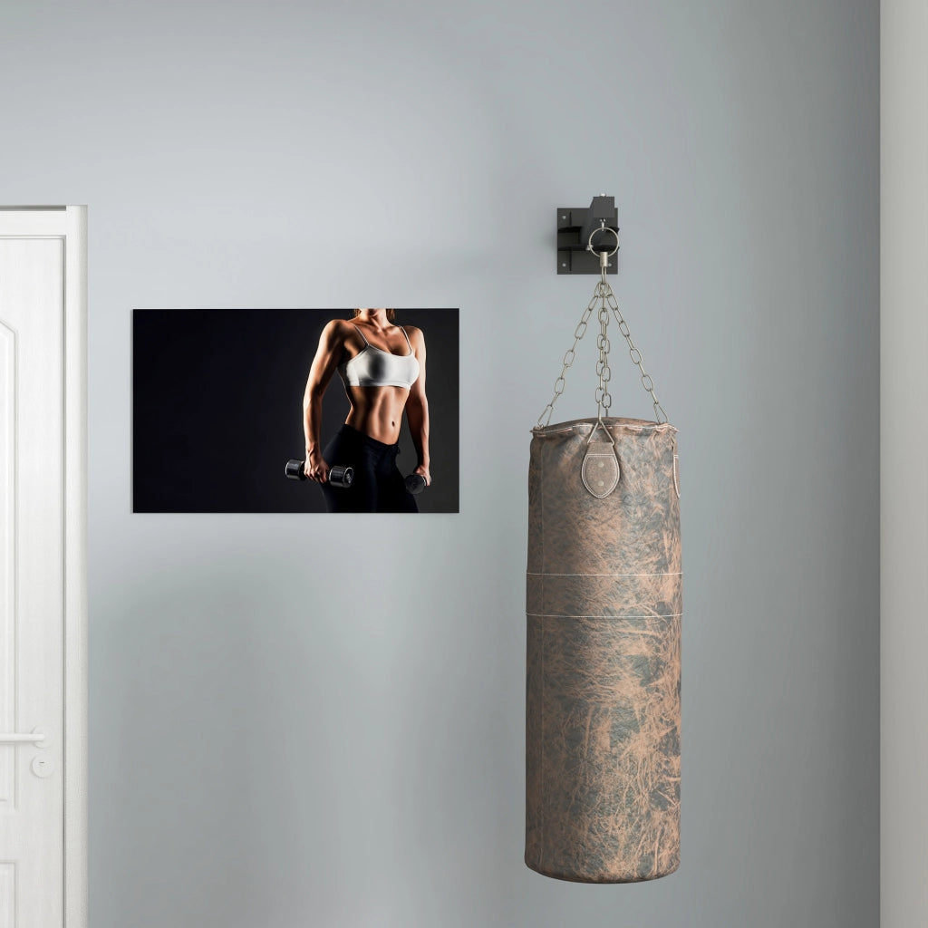SUPPORTO PER SACCO DA BOXE Regolabile 80x17x48 cm Acciaio Nero