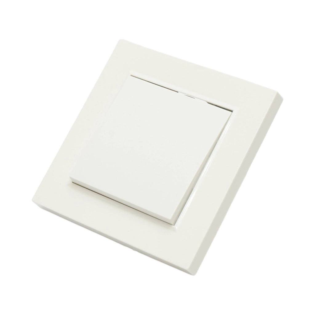 Interruttore semplice da incasso bianco 220V, 10AX, ABS 80x80mm