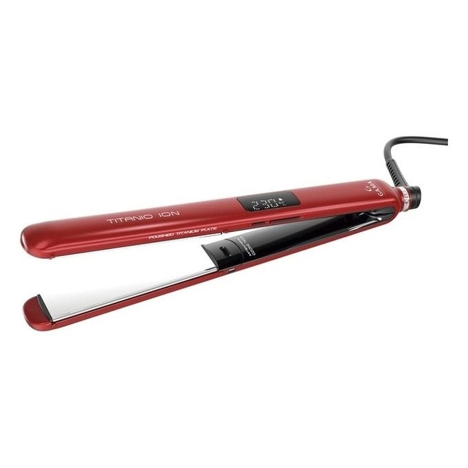 GA.MA Piastra Red Digital Titanio 4D: trafile in titanio, tecnologia agli ioni e ozono, anti crespo, capelli protetti, lisci a lungo, temperatura regolabile da 160 a 230°C, auto spegnimento