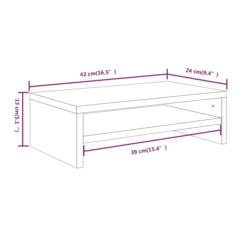 Supporto per monitor Sonoma 42 x 24 x 13 cm legno ingegnerizzato grigio 02_0029227