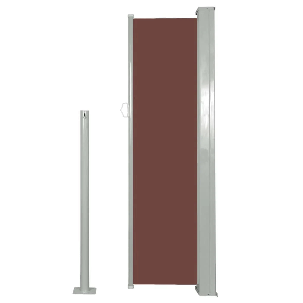 Tenda da sole laterale retrattile/schermo protettivo per patio giardino terrazza balcone 120 x 300 cm marrone 02_0007084