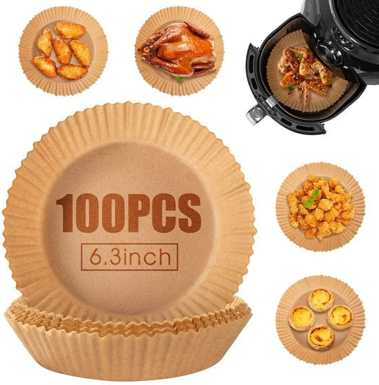 Pannetto di carta per forni a vapore - Impermeabile all'olio e all'acqua - 100 pezzi 16cm - Adatto per forni a vapore e forni