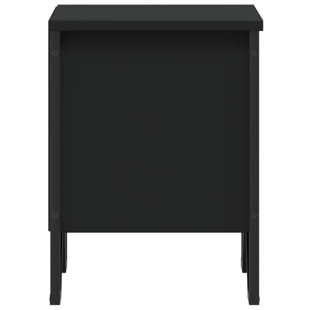 Comodino | Armadio da Notte | Mobiletto da notte Nero 40x30x40 cm in Legno Multistrato