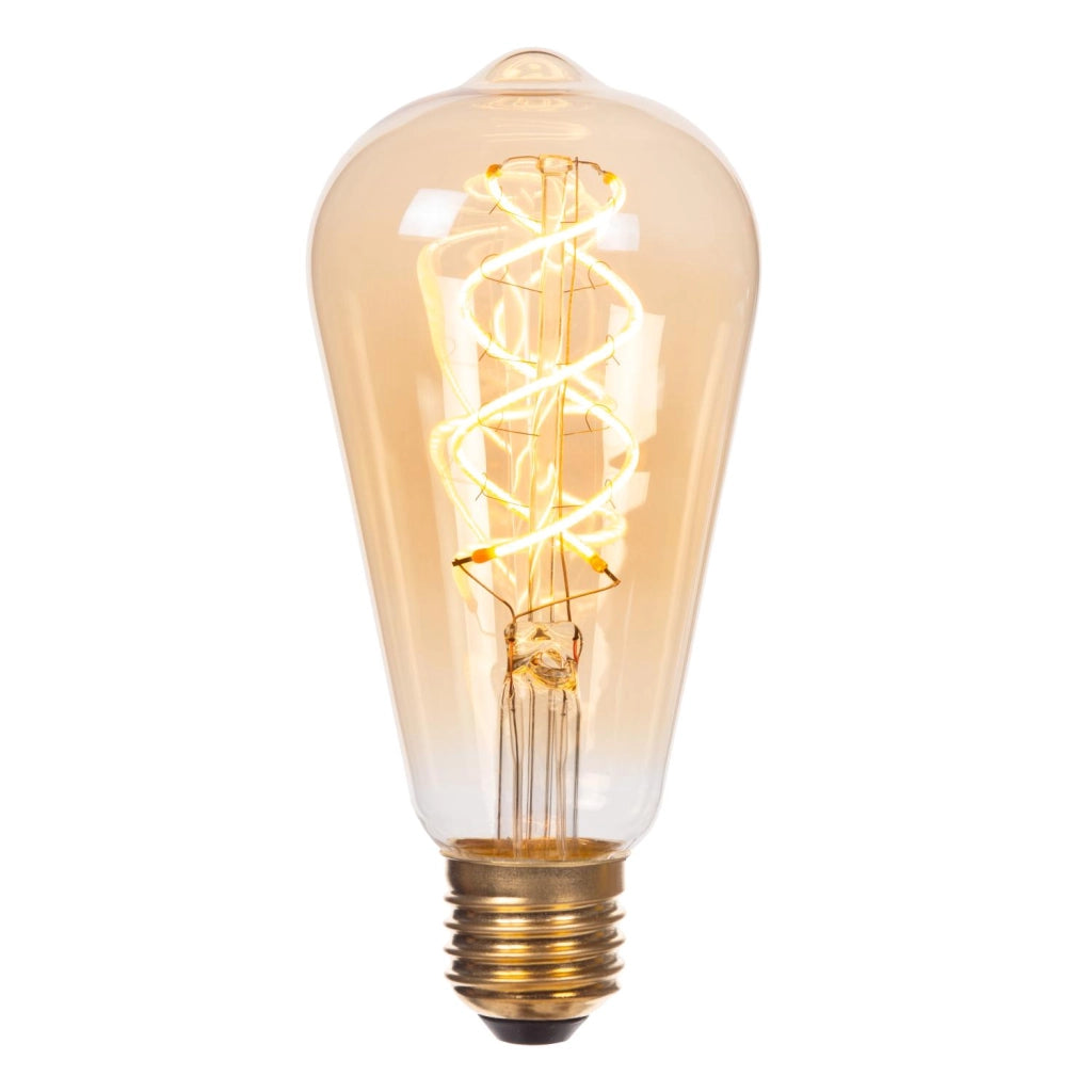 Lampadina LED filament E27 ovale ambra 4,9W Lucide
