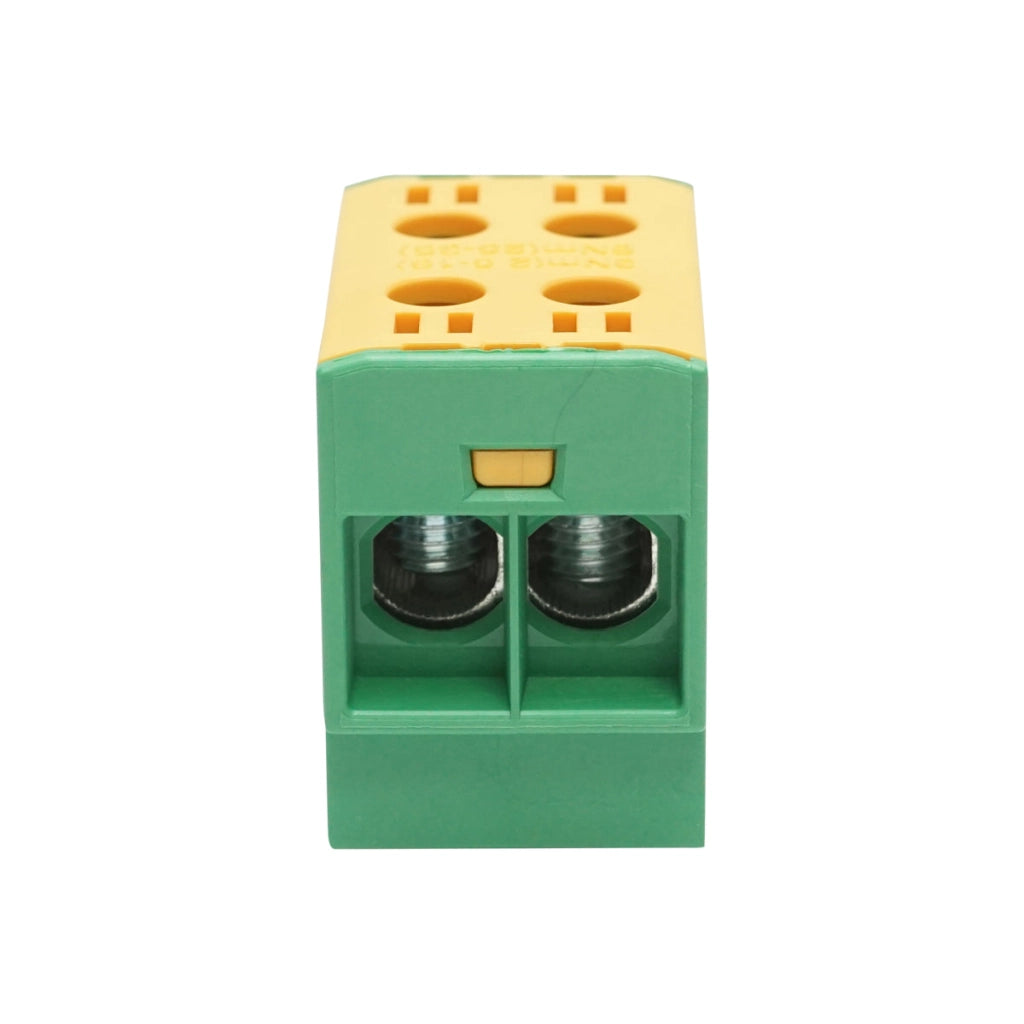 Morsetto di derivazione AL-CU, 1P, isolato giallo-verde 25mm2, 380VAC