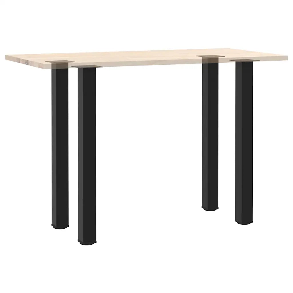 Gambe per tavolo da bar 4 pz nere 90-92 cm in acciaio