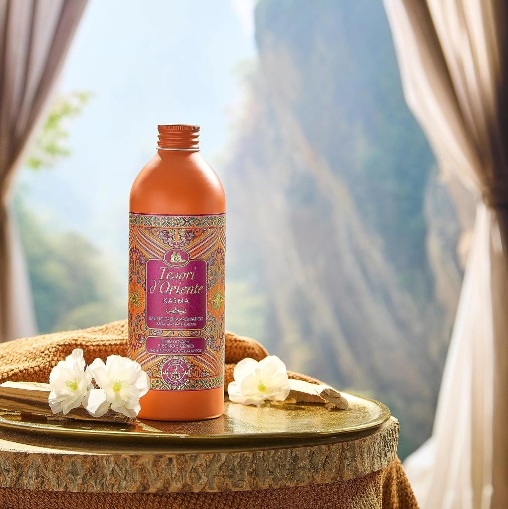 TESORI D'ORIENTE KARMA BAGNO CREMA AROMATICO FIORE DI NASHI E LEGNO 500 ML