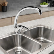 Miscelatore monoforo ottone per lavello cucina maiorca erogazione orientabile *** finitura- cromo lucido, confezione 1