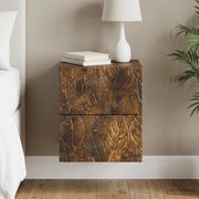 Mobiletto da notte a muro Rovere Fumo 34,5 x 33 x 40 cm 898815