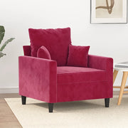 Divano Sedia-Poltrona Rosso Vino 60 cm Velluto 941444