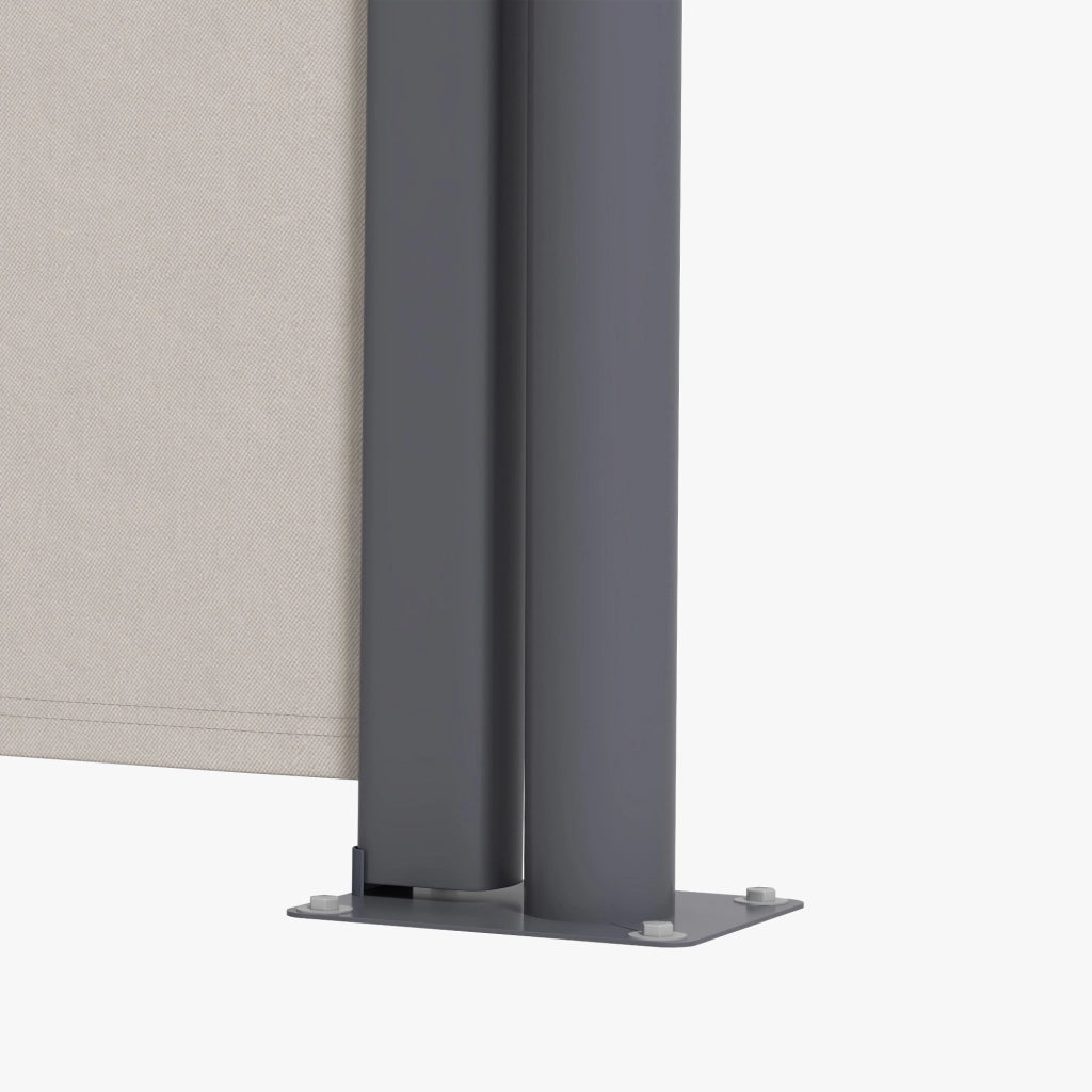 Tappone laterale estensibile 300x100cm schermo privacy da giardino con protezione UV poliestere antivento colore grigio chiaro