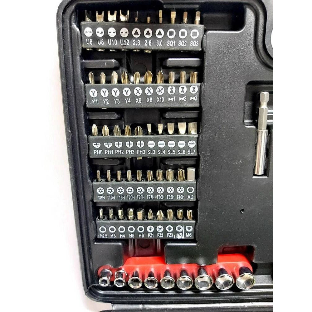Trade Shop - Set Valigia Bussole Cacciaviti Cacciavite Inserti 78 Pz A Taglio Croce Torx Y U -