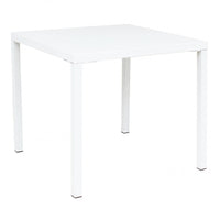 Tavolo Manchester Impilabile 80x80x73h cm in Acciaio Bianco