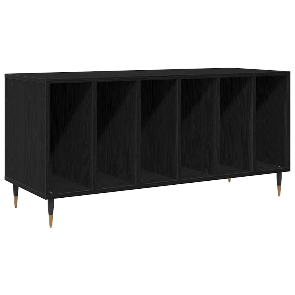 Mobile porta vinili Rovere Nero 100 x 38 x 48 cm 862901