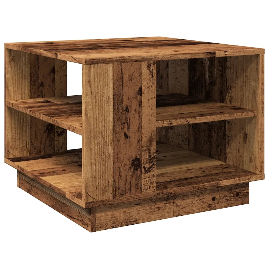 Tavolino da Salotto Legno Antico 55x55x42 cm Legno Multistrato 856802